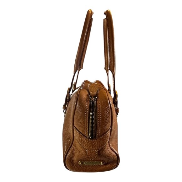 Y2K Vintage Dooney & Bourke Marchesa Cognac Pebble Leather Satchel Shoulder Bag - Picture 5 of 13